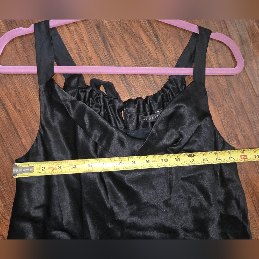 The Limited Silk Medium Bow Back Mini Little Black Dress - Picture 5 of 7